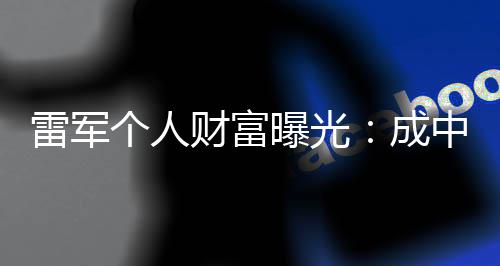 曝光中国增长最多家个人企业财富成财富雷军